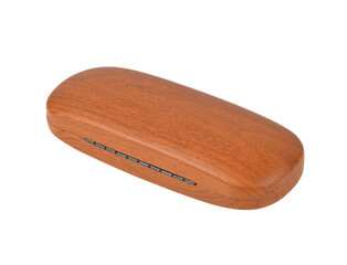 Glasses box wood style on transparent png