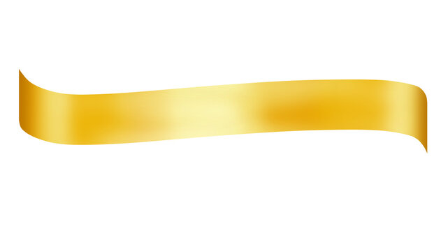 Gold banner label