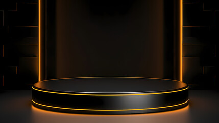Podium, booth, stage, product background for displaying products, 3D rendering