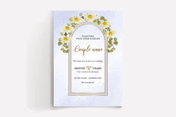 wedding invitation templates with white flowers