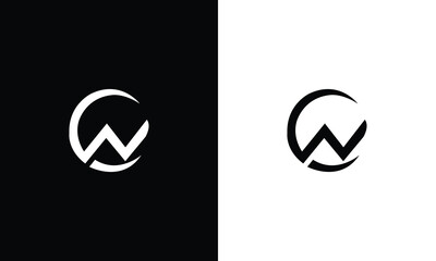 CW initial logo design vector template