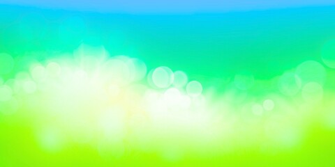 Fototapeta na wymiar Blue and green bokeh background for spring