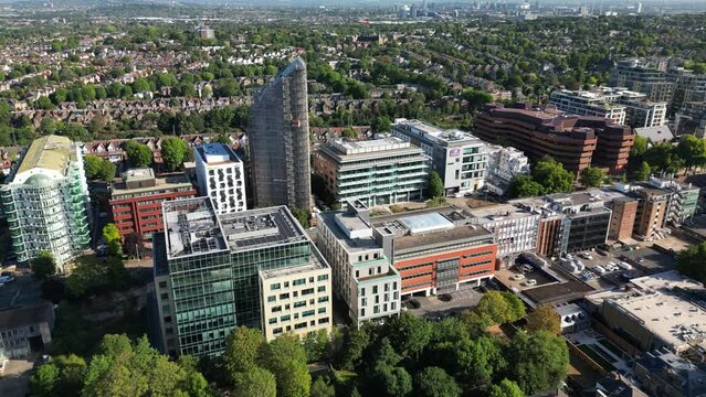 View of Uxbridge Road, Ealing Broadway, West London