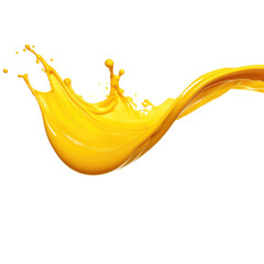 Cheese sauce splashing in the air with cheddar cheese yellow ketchup transparent background