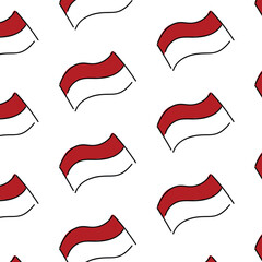indonesian flag pattern illustration design vector