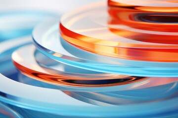 Abstract background with multiple pastel glass colorful lenses