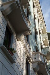 Obraz premium Old residential building along corso Sempione in Milan