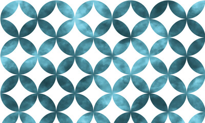 和柄模様・水彩風な七宝の壁紙素材