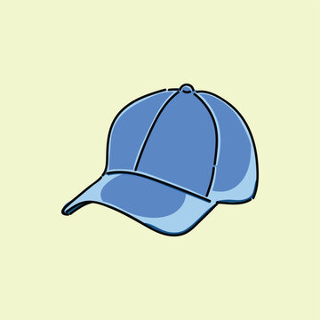 blue cap illustration vector design