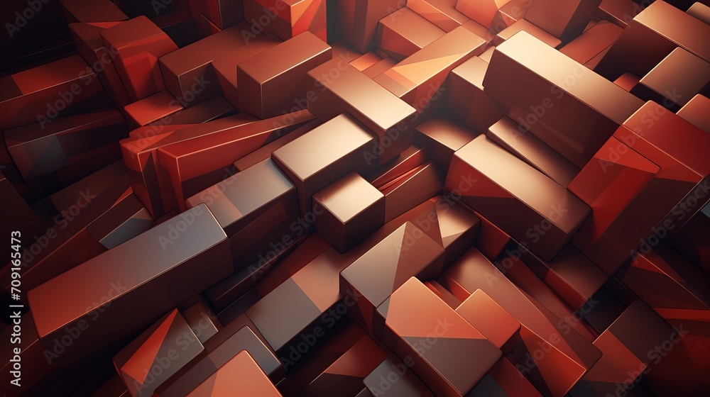 Poster dynamic 3d abstract modern background: futuristic design with vibrant geometric shapes and colors fo