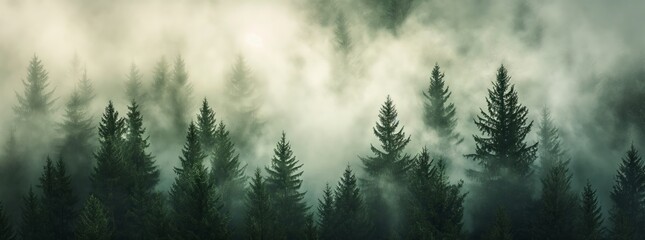 Mystic Forest Fog: Ethereal Nature Patterns and Misty Mountain Vistas