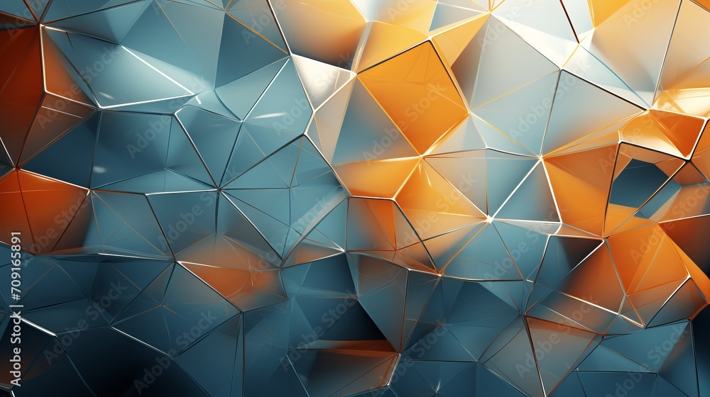 Poster dynamic 3d abstract modern background: futuristic design with vibrant geometric shapes and colors fo