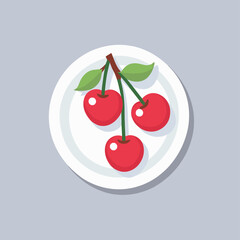 Cherry cartoon illustration logotype vector design