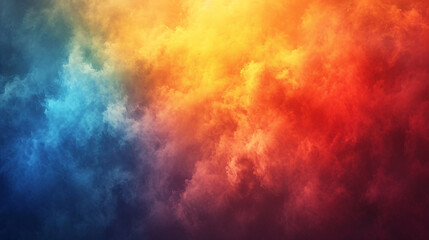Pink blue red and yellow color gradient clouds, abstract background