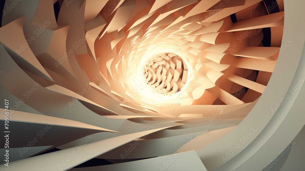 Poster dynamic 3d abstract modern background: futuristic design with vibrant geometric shapes and colors fo