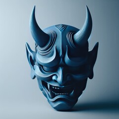 japanese mythology oni devil samurai mask
 - obrazy, fototapety, plakaty