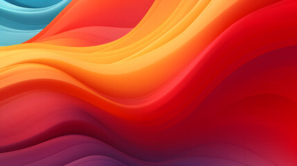 A seamless abstract vibrant multicolor texture background with elegant swirling curves in a wave pattern, set against a bright fullcolor material background.