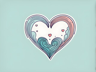 heart-flat-illustration-wallpaper-simple-white-minimalismthematicwatery-sticker-2d-cute-fant