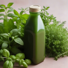 bottle of herbs