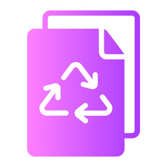 paper recycle gradient icon