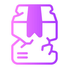 damaged package gradient icon