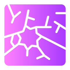 broken glass gradient icon