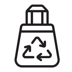 recycle bag line icon