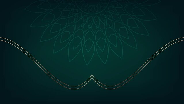 Abstract landscape mandala 4k video footage, colorful floral vintage decorative element's, Mandala animation with seamless looping, Editable background.