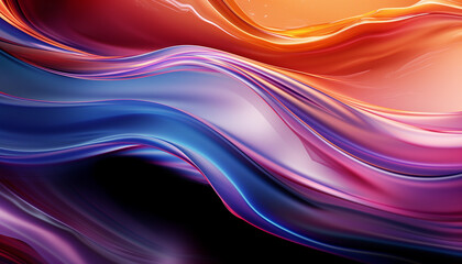 Abstract colorful waves wallpaper