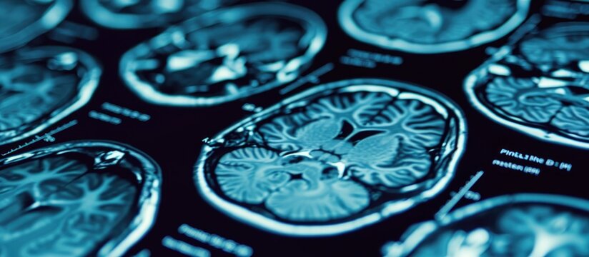 Brain atrophy detected in MRI of individual with dementia.