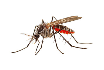 Mosquito isolated on transparent background. PNG file, cut out