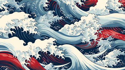 Japanese-Inspired Waves Pattern