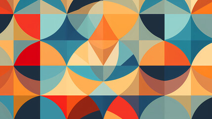 Geometric Harmony: Simple Shapes Pattern