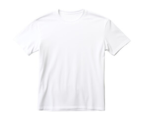 Naklejka premium Plain white t-shirt front side mockup Template isolated on transparent background. PNG file, cut out