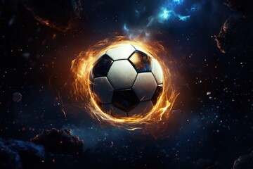 Fototapeta premium futuristic football game ball