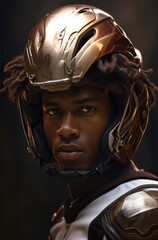 Fototapeta premium futuristic football game player
