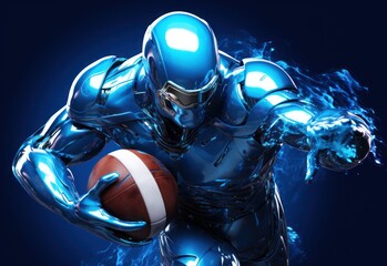 futuristic football game player