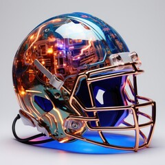 Fototapeta premium futuristic football game helmet