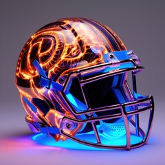 Fototapeta premium futuristic football game helmet