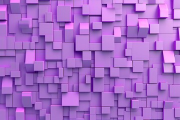 Modern purple geometric pattern with a 3D effect..Abstract array of violet blocks, futuristic and stylish, background to women´s day, 8 of march