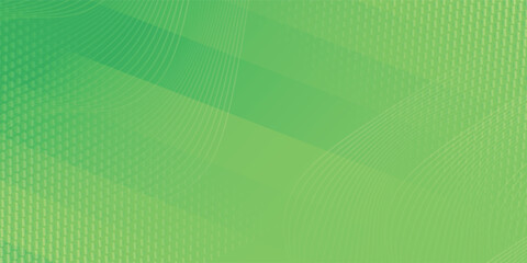 Obraz premium Abstract modern green banner background with diagonal stripes and dot halftone. vector illustration.