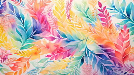 Vibrant Watercolor Textures in an Artistic Pattern