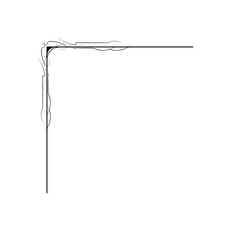 Hand Draw Corner Shapes Flower Decoration Vector Design Doodle Sketch Style For Wedding And Banner