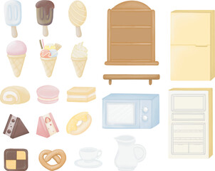 Dessert kitchen cartoon