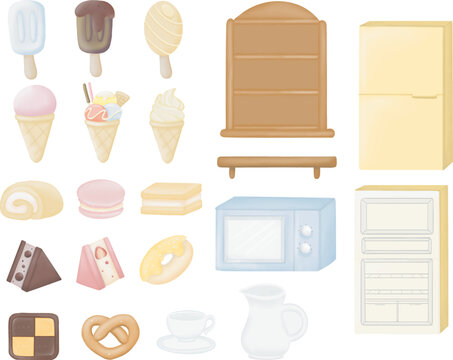 Dessert kitchen cartoon