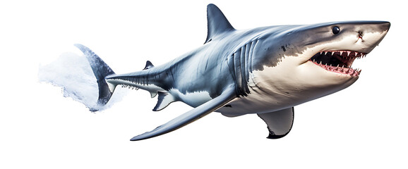 great shark on a transparent background, PNG is easy to use.