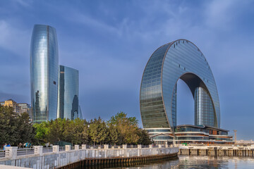 Buildings on Baku Boulevard, Azerbaijan