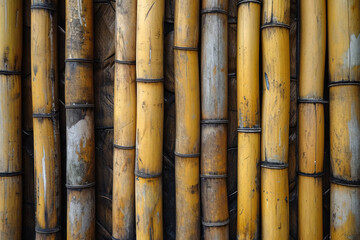 Bamboo wood pattern texture close-up, natural material 