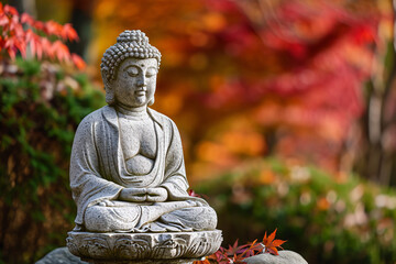 A Buddha statue, meditation, spirituality, Buddhism, yoga background
