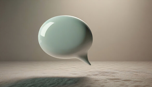 Bubble message, 3d online chat with speech or talk object for social media post.